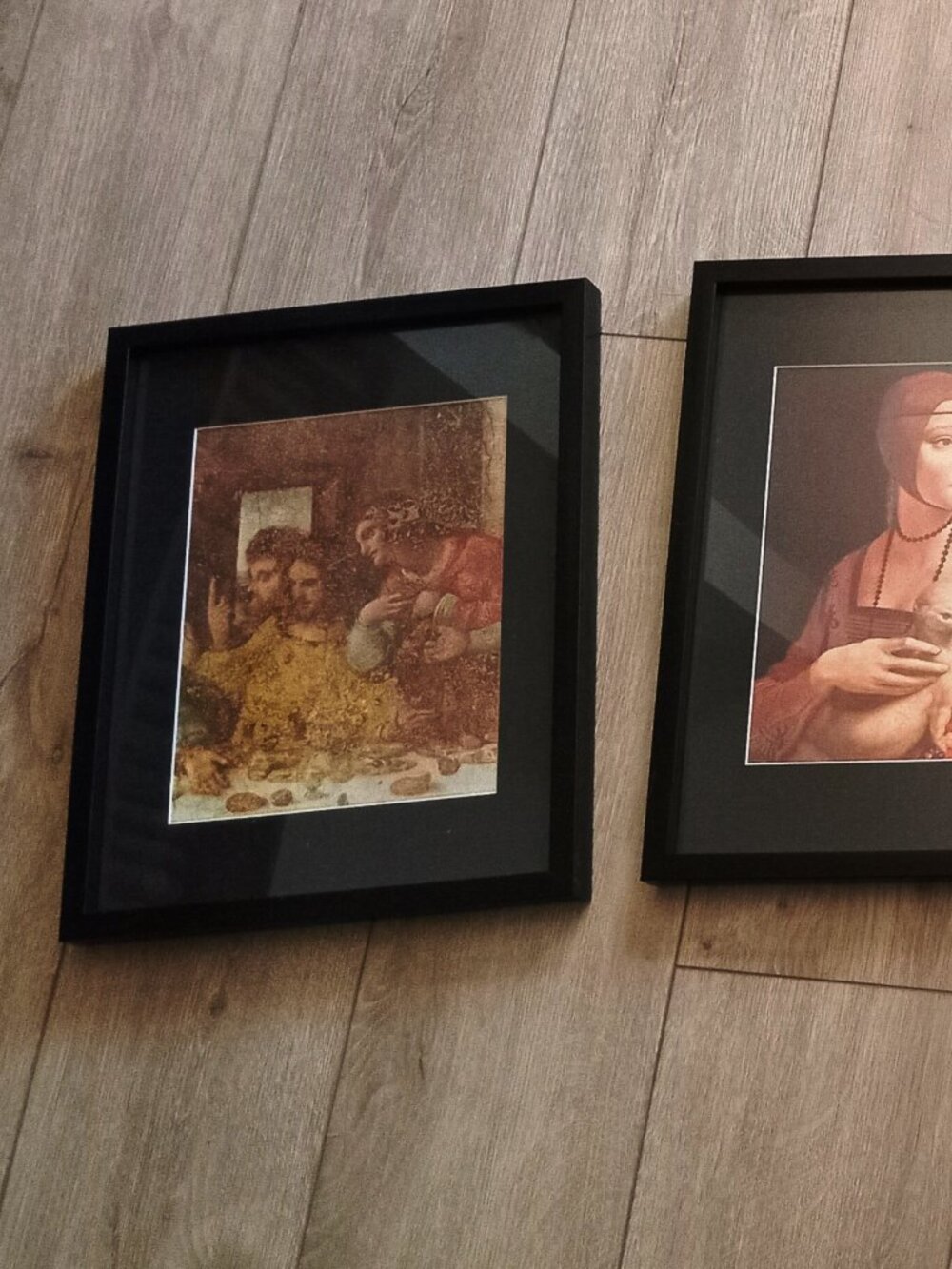 4 framed prints: Michelangelo paintings 12" x 15"